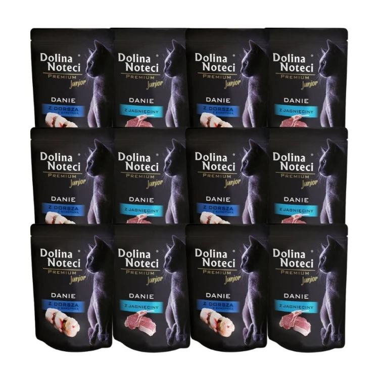 DOLINA NOTECI PREMIUM Mokra karma dla kota JUNIOR DANIE 12x85g