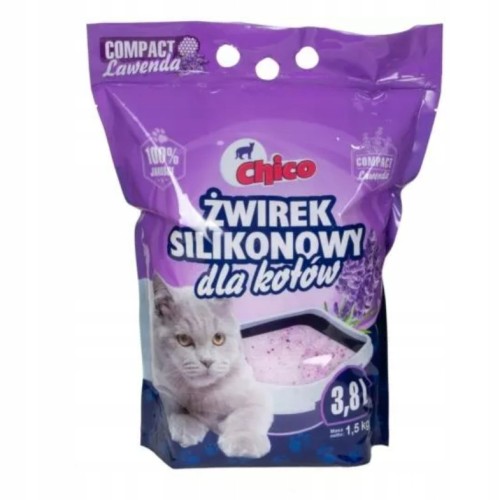 CHICO żwirek silikonowy do kuwety Compact LAWENDA 3,8l