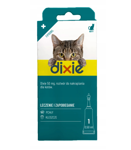 DIXIE SPOT-ON Krople dla kota na PCHŁY I KLESZCZE