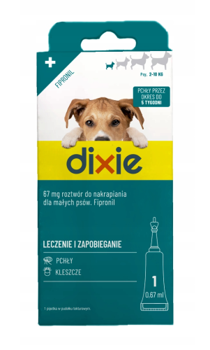 DIXIE SPOT-ON Krople na PCHŁY I KLESZCZE dla małych psów 2-10kg