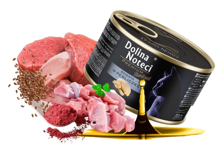 DOLINA NOTECI PREMIUM Sterilised Mokra karma dla kota MIX smaków 24x185g