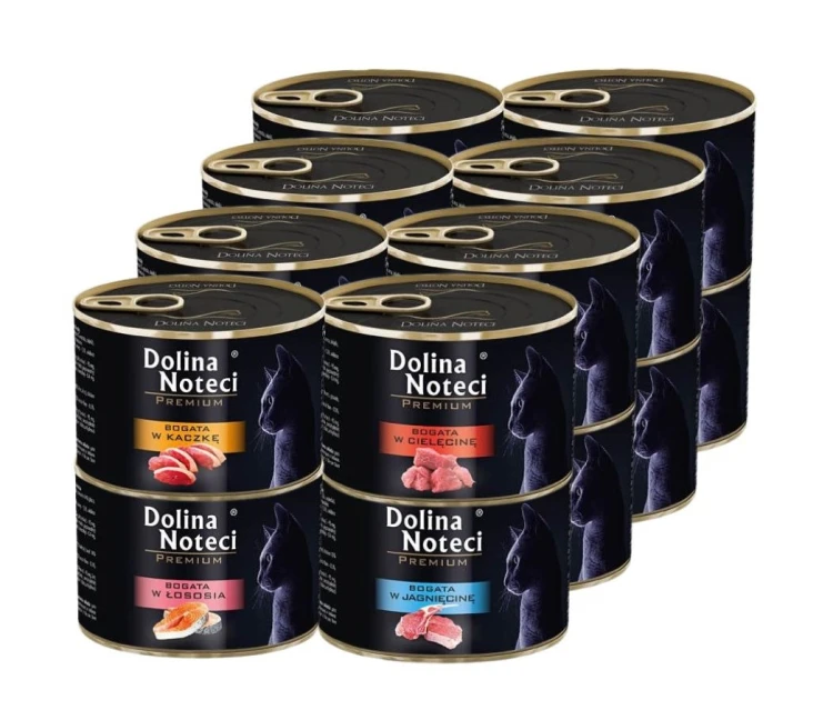 DOLINA NOTECI PREMIUM Mokra karma dla kota MIX smaków 16x185g