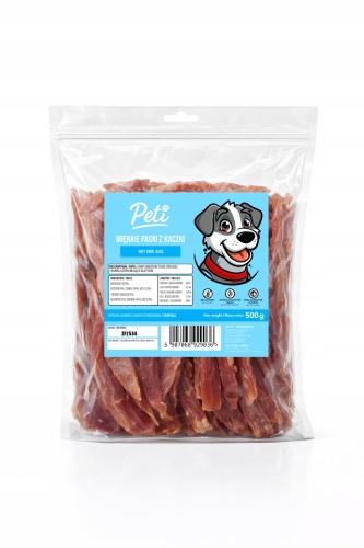 Przysmak dla psa PETI Miękkie paski z kaczki 500g Smaczki