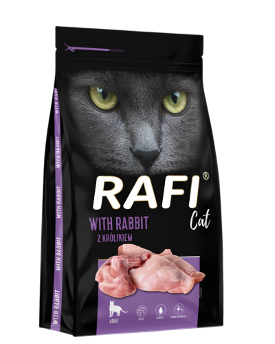 RAFI CAT karma sucha dla kota z królikiem 7kg DOLINA NOTECI