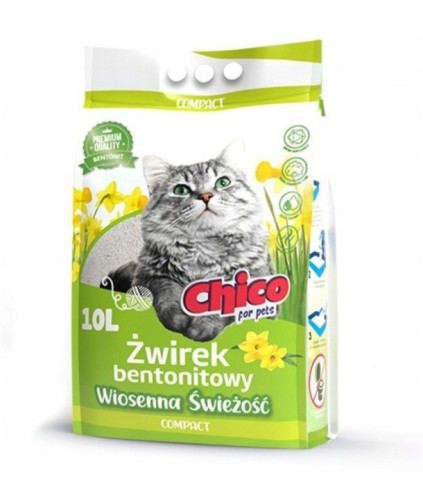 CHICO Żwirek bentonitowy dla kota Wiosenna Świeżość 10l drobny