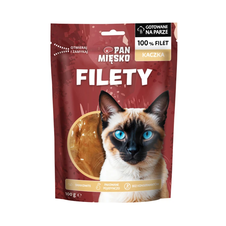 Pan Mięsko Przysmak dla kota MIX SMAKÓW 12x100g FILETY