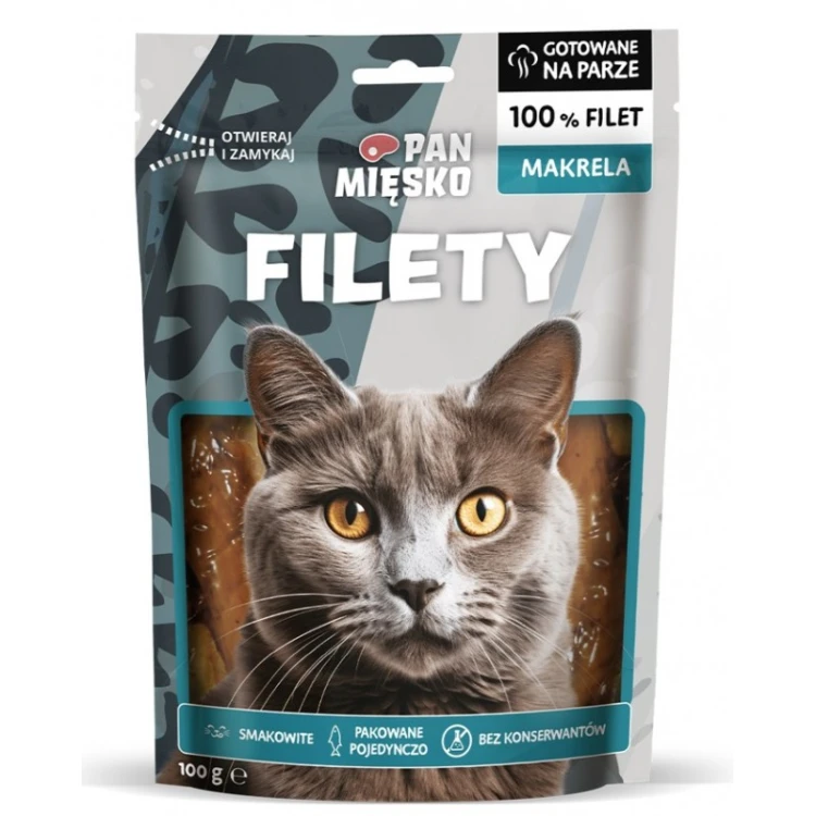 Pan Mięsko Przysmak dla kota MIX SMAKÓW 12x100g FILETY