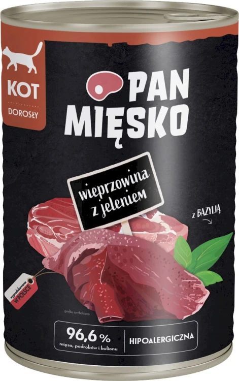 PAN MIĘSKO Karma mokra dla kota dorosłego MIX 6x400g