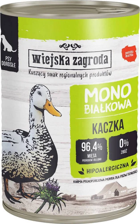 WIEJSKA ZAGRODA Karma mokra dla psa Monobiałkowa 10x400g