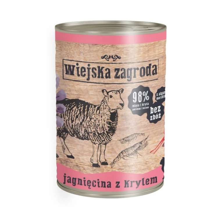 WIEJSKA ZAGRODA Karma mokra dla kota MIX 12x400g