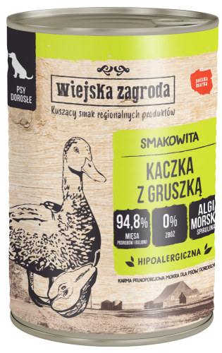 WIEJSKA ZAGRODA Karma mokra dla psa MIX 12x400g