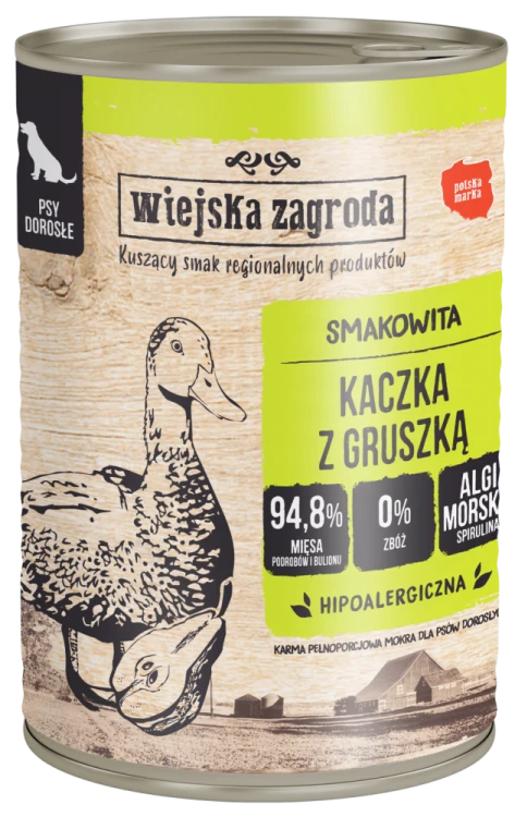 WIEJSKA ZAGRODA Karma mokra dla psa MIX 12x400g