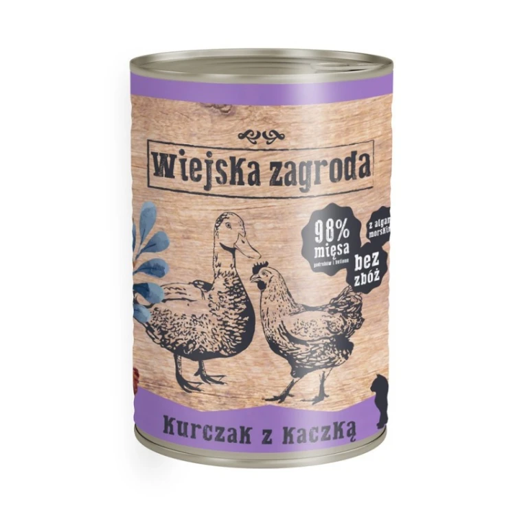 WIEJSKA ZAGRODA Karma mokra dla kota MIX 6x400g