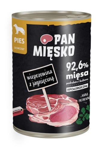 PAN MIĘSKO Karma mokra dla psa MIX 6x400g