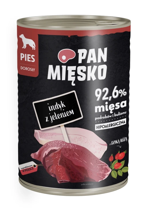 PAN MIĘSKO Karma mokra dla psa MIX 6x400g
