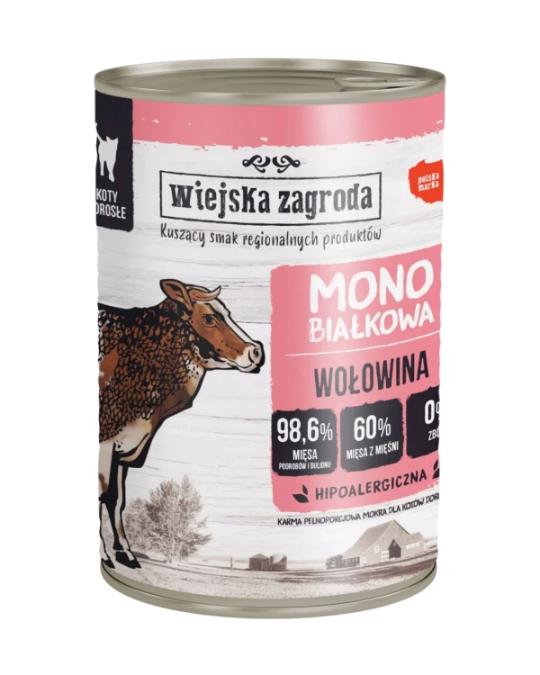 Wiejska Zagroda Karma mokra dla kota Monobiałkowa MIX 6x400g