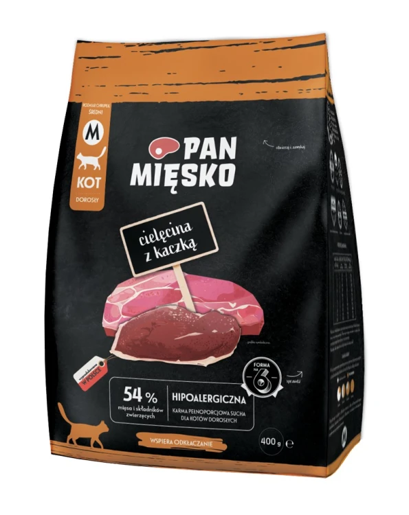 PAN MIĘSKO Karma sucha dla kota MIX SMAKÓW 5x400g chrupki