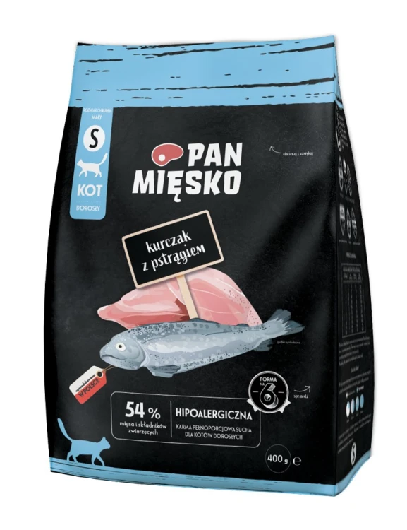 PAN MIĘSKO Karma sucha dla kota MIX SMAKÓW 5x400g chrupki