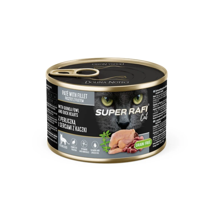Karma dla kotów  SUPER RAFI CAT MIX smaków  12x185g