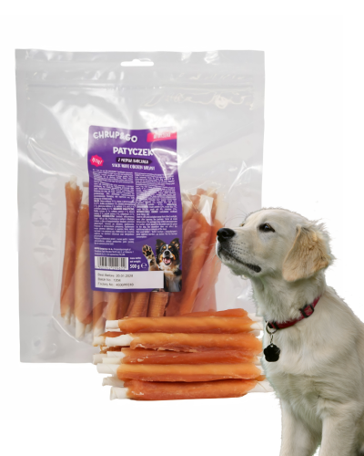Chrup&Go Przysmak dla psa Patyczek z piersią kurczaka 500g Smakołyk