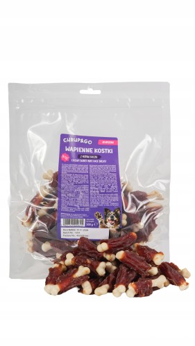 Chrup&Go Przysmak dla psa Wapienne kostki z piersią kaczki 500g Smaczki