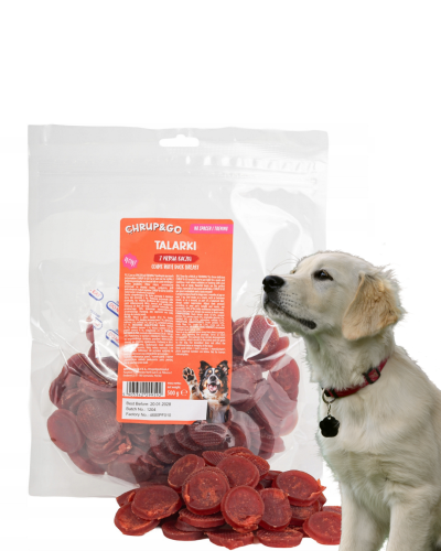 Chrup&Go Przysmak dla psa Talarki z piersią kaczki 500g Tresrki Smaczki