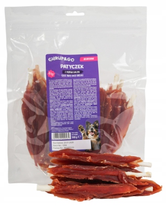 Chrup&Go Przysmak dla psa Patyczek z piersią kaczki 500g Smakołyk
