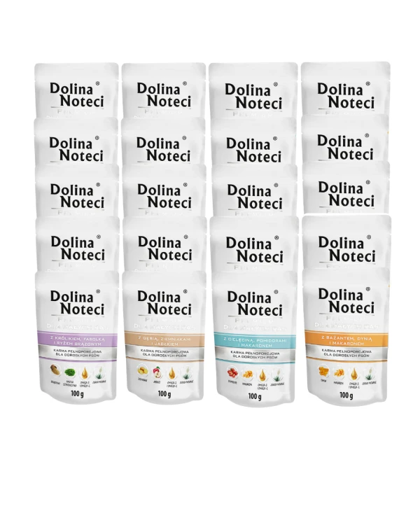 DOLINA NOTECI PREMIUM mokra karma dla psa MIX 20x100g MAŁE RASY