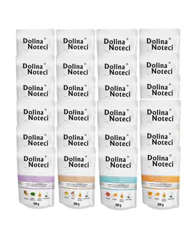 DOLINA NOTECI PREMIUM mokra karma dla psa MIX 24x100g MAŁE RASY