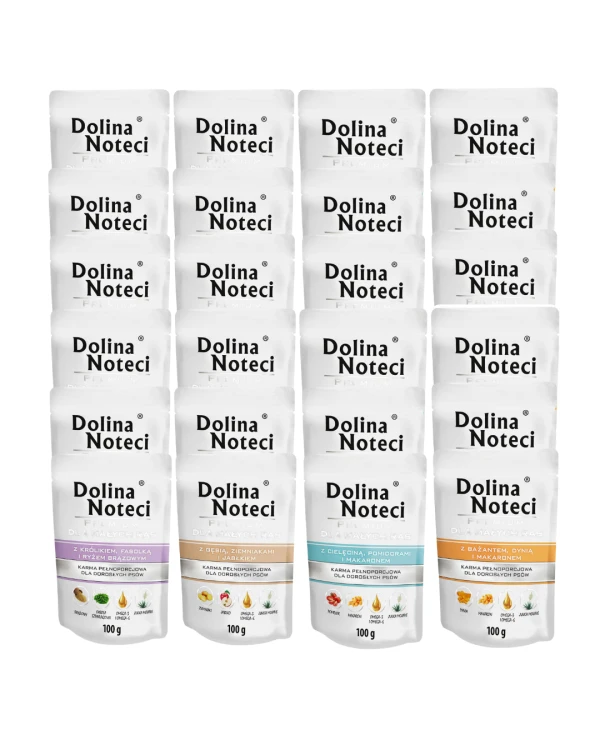 DOLINA NOTECI PREMIUM mokra karma dla psa MIX 24x100g MAŁE RASY