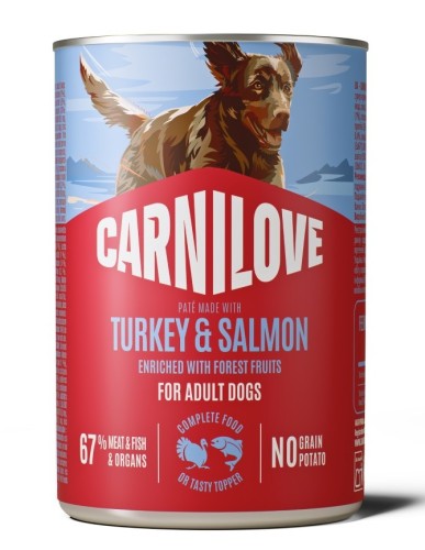 CARNILOVE CAN PATE Mokra karma dla psa INDYK I ŁOSOŚ 400g