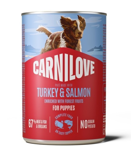 CARNILOVE Mokra karma dla szczeniąt INDYK I ŁOSOŚ 400g PUPPIES