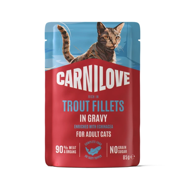 CARNILOVE Mokra karma dla kota MIX SMAKÓW 12x85g MULTIPACK IN GRAVY