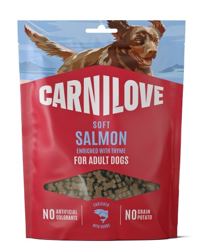 CARNILOVE Przysmak dla psa SOFT SNACK Łosoś z tymiankiem 200g TRESERKI