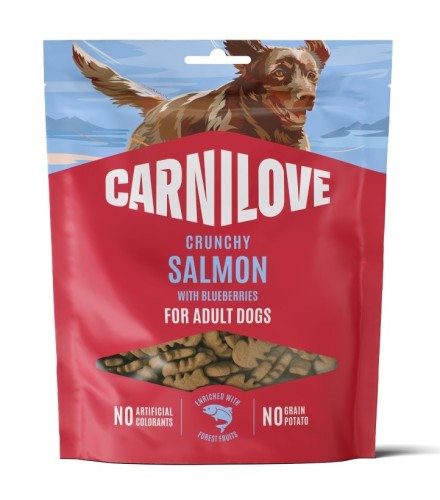 CARNILOVE Przysmak dla psa CRUNCHY SNACK Łosoś z jagodami 200g TRESERKI