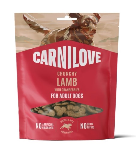 CARNILOVE Przysmak dla psa CRUNCHY SNACK Jagnięcina 200g TRESERKI