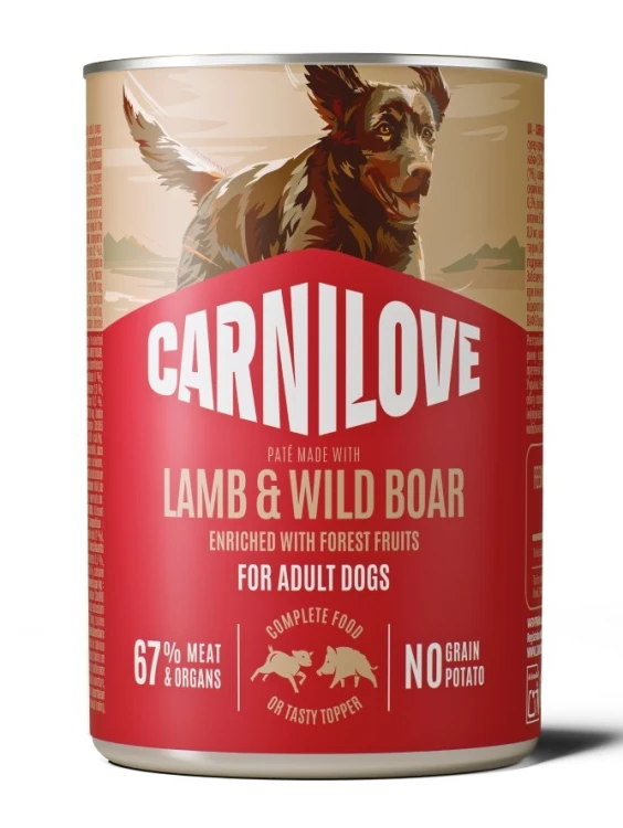 CARNILOVE CAN PATE Mokra karma dla psa MIX SMAKÓW 12x400g