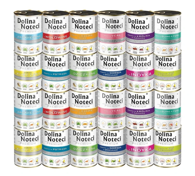 Mokra karma dla psa Dolina Noteci Premium MIX smaków 24x400g