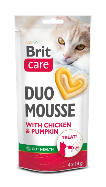 BRIT Care Cat Creamy Duo Przysmak dla kota Kurczak i Dynia 4x14g