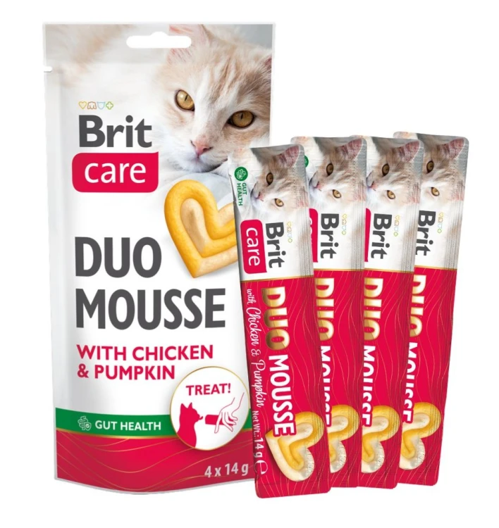 BRIT Care Cat Creamy Duo Przysmak dla kota Kurczak i Dynia 4x14g