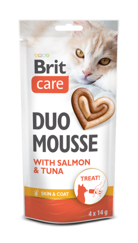 BRIT Care Cat Creamy Duo Przysmak dla kota Łosoś i Tuńczyk 4x14g