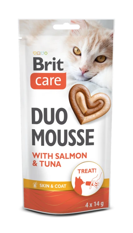 BRIT Care Cat Creamy Duo Przysmak dla kota Łosoś i Tuńczyk 4x14g