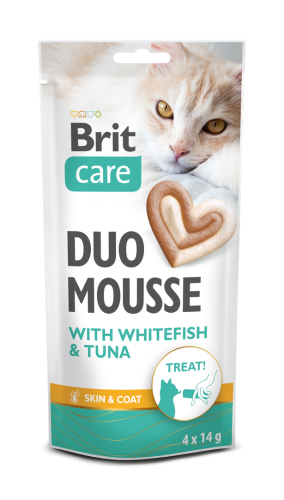 BRIT Care Cat Creamy Duo Przysmak dla kota Biała Ryba i Tuńczyk 4x14g
