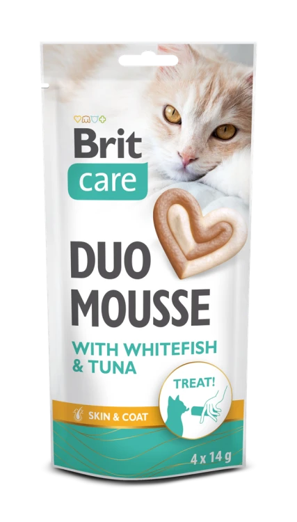 BRIT Care Cat Creamy Duo Przysmak dla kota Biała Ryba i Tuńczyk 4x14g