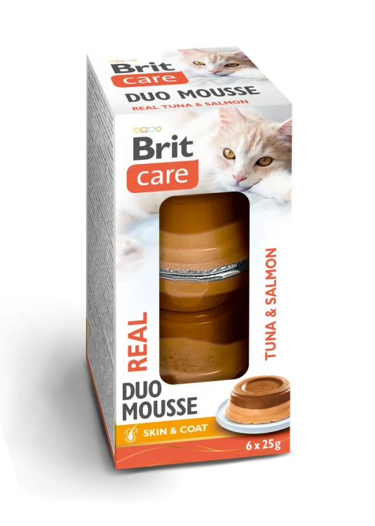 BRIT Care Cat Duo Mousse Mokra karma dla kota Tuńczyk Łosoś 6x25g