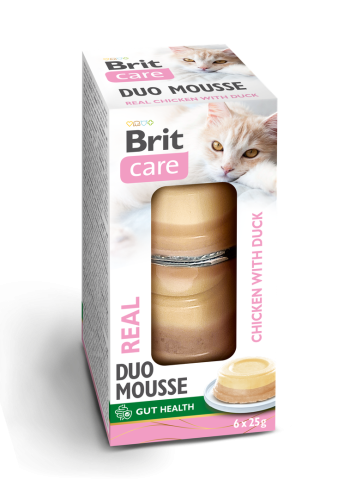 BRIT Care Cat Duo Mousse Mokra karma dla kota Kurczak Kaczka 6x25g