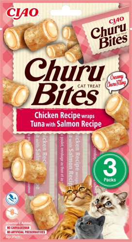 INABA Cat Churu Bites przysmak dla kota kurczak z tuńczykiem i łososiem 3x10g (30g)