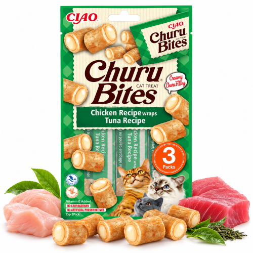 INABA Cat Churu Bites przysmak dla kota kurczak z tuńczykiem 3x10g (30g)