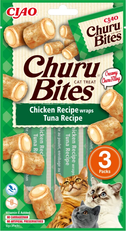INABA Cat Churu Bites przysmak dla kota kurczak z tuńczykiem 3x10g (30g)
