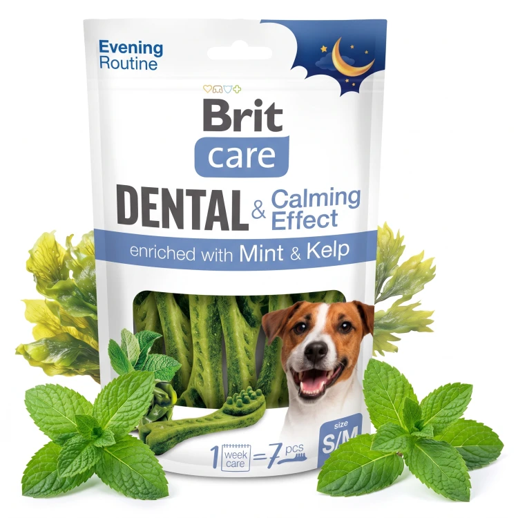 BRIT CARE DENTAL Przysmak dentystyczny dla psa Mięta i Algi 140g